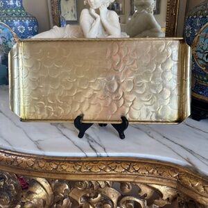 MCM Brass Hammered Serving Tray w/ Handles, Craftsman Co. Laguna Beach 18 x 8